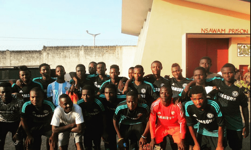 Prisoners pay respect to Atsu by playing in jerseys donated by football star