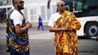 AFCON 2023: Black Stars arrive in Ivory Coast in majestic traditional Kente