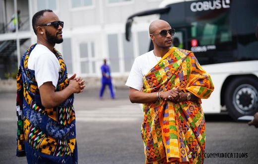 AFCON 2023: Black Stars arrive in Ivory Coast in majestic traditional Kente