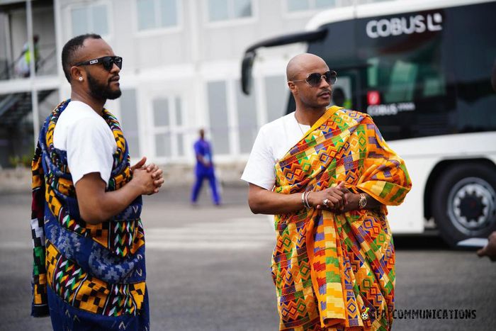 AFCON 2023: Black Stars arrive in Ivory Coast in majestic traditional Kente