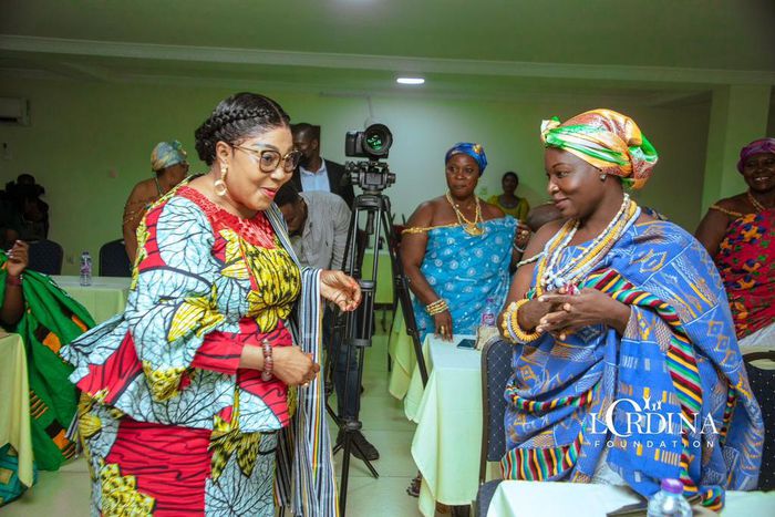 Lordina Mahama with queen mothers