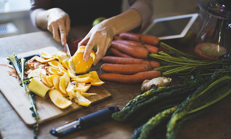 Leftover fruit and vegetable peels