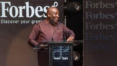Dep. Minister f Communications speaking at Forbes8 launch
