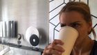 Eisen says she is "unapologetically" not a morning person. She starts her day at 9:00 a.m. with a "caffeine cocktail," which she describes as "a carefully crafted combination of espresso, Poland Spring and Truvia: 3 parts Poland Spring, 2 parts espress...