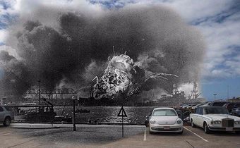 USS Shaw Explodes Pearl Harbor