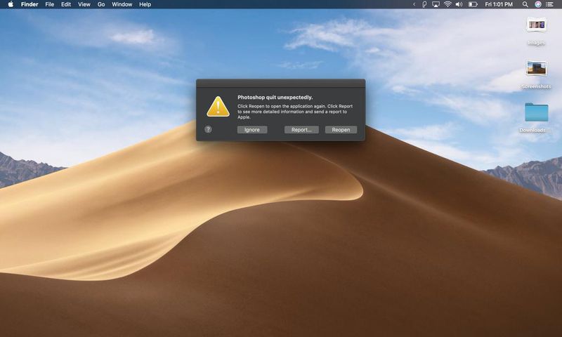 macos mojave photoshop fail