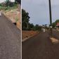Newly constructed Ghanaian road with electric pole in the middle sparks concern