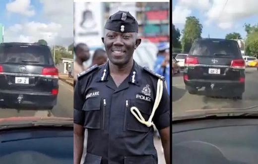 IGP Dampare punishes errant drivers who didn't know he was in the traffic jam