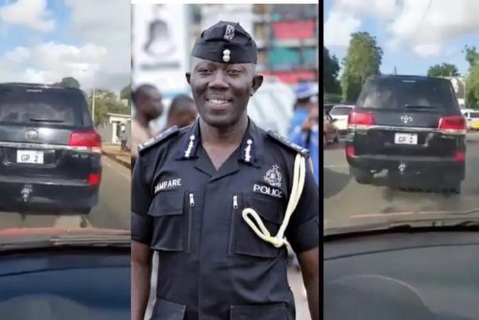 IGP Dampare punishes errant drivers who didn't know he was in the traffic jam