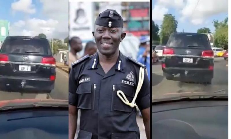 IGP Dampare punishes errant drivers who didn't know he was in the traffic jam