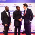 Brent Nartey MD Engen Ghana Ltd; Hon. Krapa (Dep. Minister of Energy) and Guy Hacking (CEO of Mocoh).