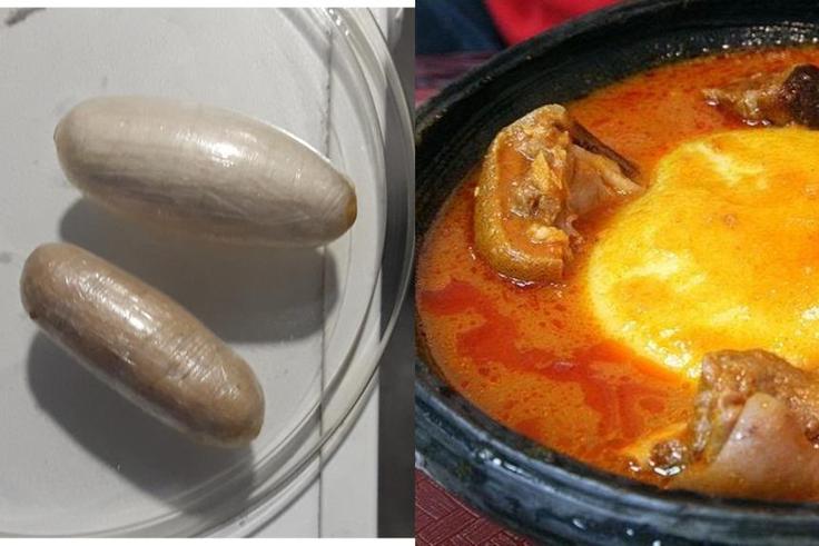 Suspect arrested for swallowing drugs; clinical examinations reveal it's 'fufu'