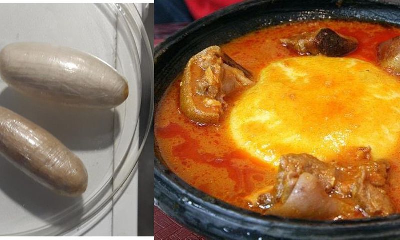 Suspect arrested for swallowing drugs; clinical examinations reveal it's 'fufu'
