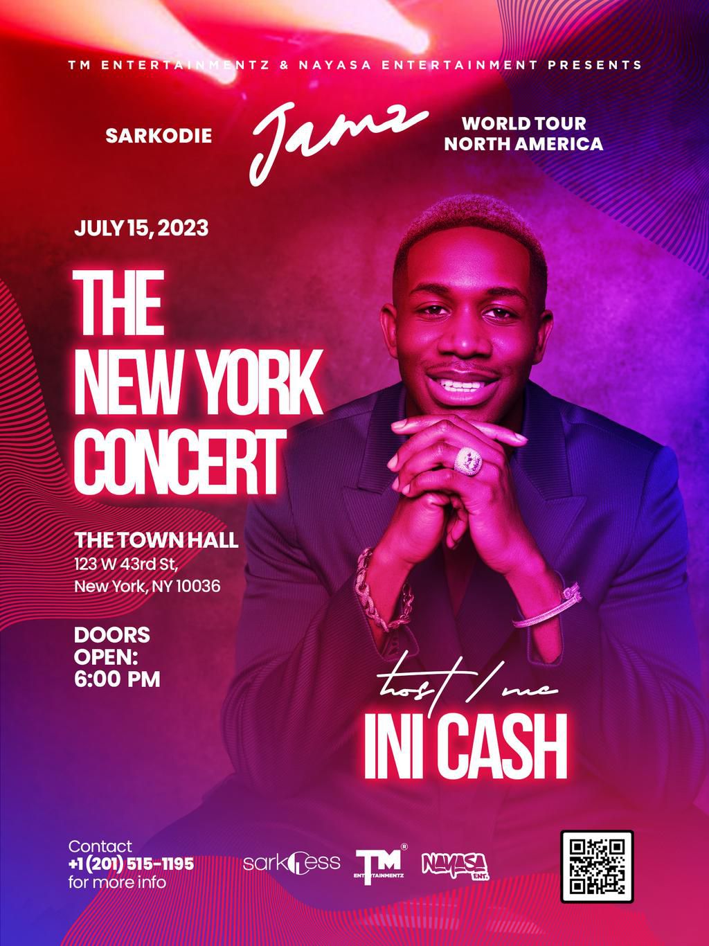 Kwasi Beast and Ini Cash announced as hosts for Sarkodie's New York Jamz World Tour