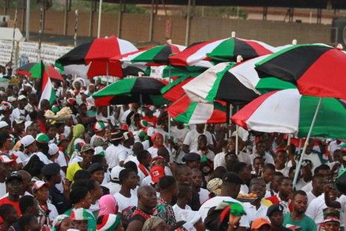 Some Supporters of the leading opposition party in Ghana, NDC.