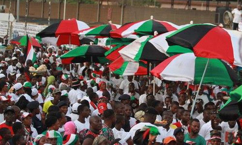 Some Supporters of the leading opposition party in Ghana, NDC.