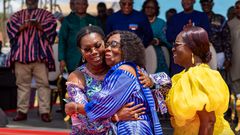 Ursula Owusu with her mother