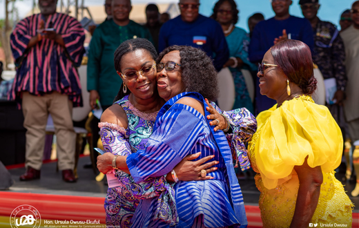 Ursula Owusu with her mother