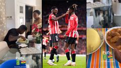 Inaki and Nico Williams feast on fufu ahead of Copa del Rey final (Video)