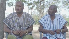 Kwame Tsiditse Gbenua and Charles Gbenua, elders and stool fathers of Dove, the Ghanaian village where childbirth is a superstitious crime