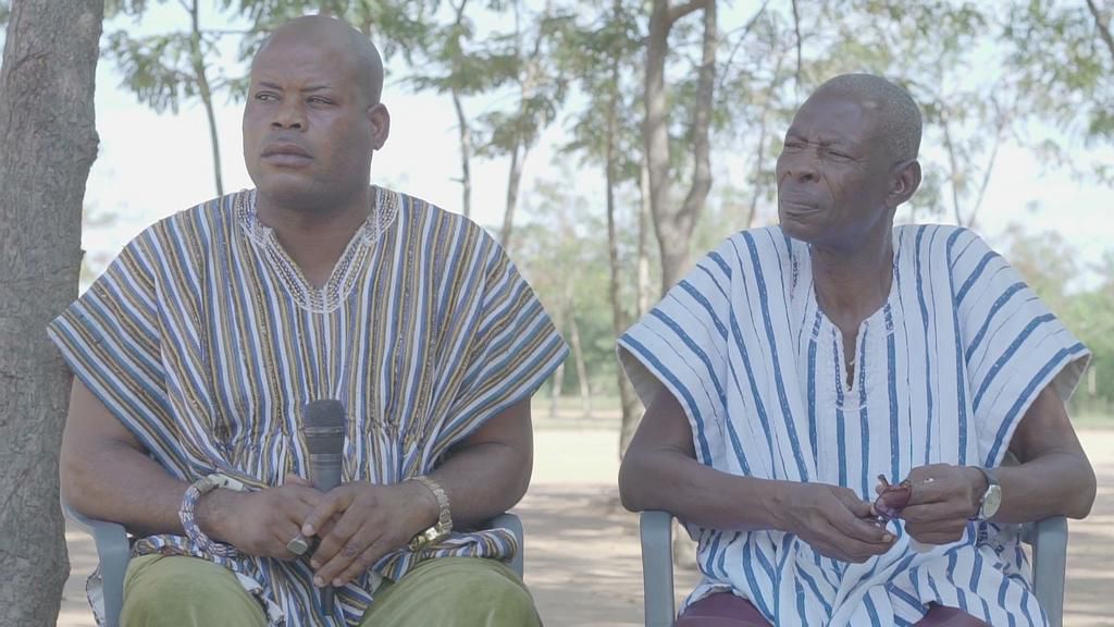Kwame Tsiditse Gbenua and Charles Gbenua, elders and stool fathers of Dove, the Ghanaian village where childbirth is a superstitious crime