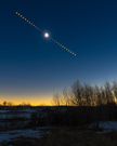 The entire sequence of the eclipse [Credit:John Kraus]