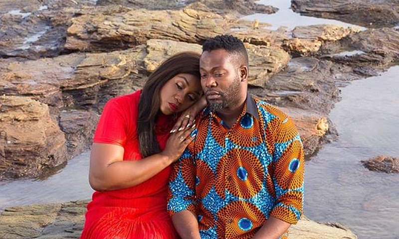 Adjetey Anang and wife
