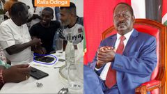 Raila Odinga's phone tied with rubber band on his birthday causes hilarious reactions