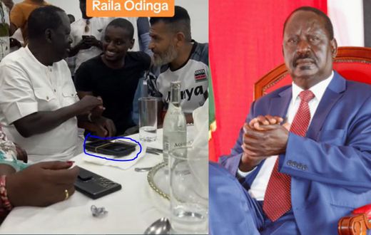 Raila Odinga's phone tied with rubber band on his birthday causes hilarious reactions