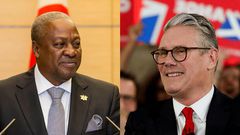 John Mahama and UK Prime Minister Keir Starmer