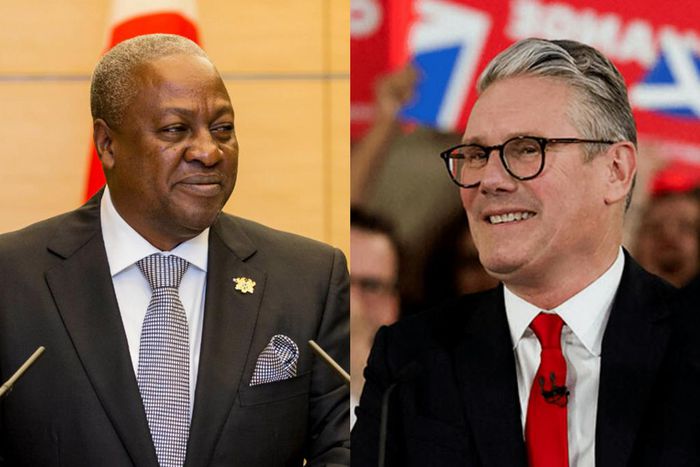 John Mahama and UK Prime Minister Keir Starmer