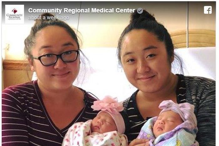 Beautiful twins give birth on the same day after suffering miscarriages