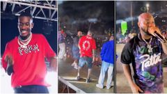 King Promise shows up on stage with footballer Hudson-Odoi at Pent Hall Week