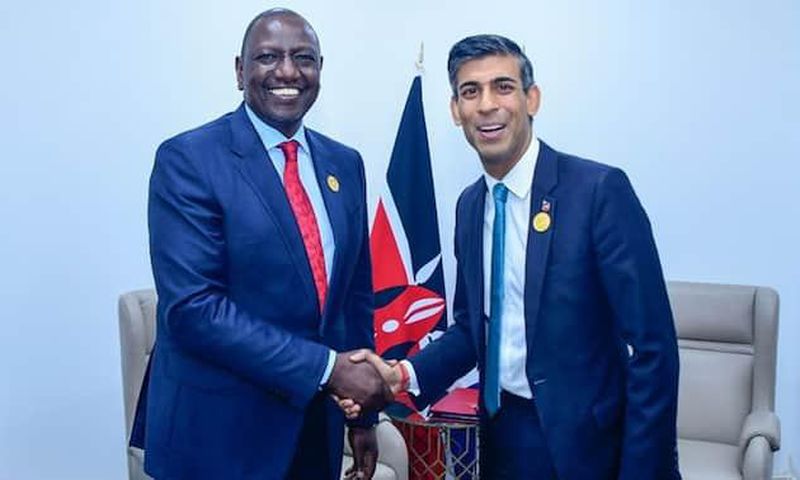 Kenyan president William Ruto and UK Prime Minister Rishi Sunak