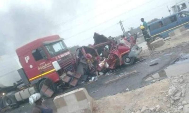 7 die, others injured as tanker runs over trotro at Amasaman in Accra