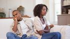 Black couples arguing (Pinterest)