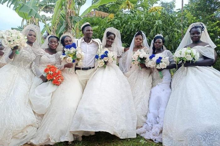 Young man marries 7 women the same day, says he wants to ‘make one big happy family'