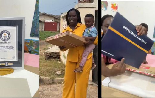 Youngest artist Ace-Liam's mum shows how she received son’s genuine GWR certificate