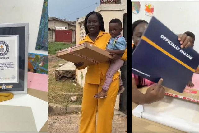 Youngest artist Ace-Liam's mum shows how she received son’s genuine GWR certificate