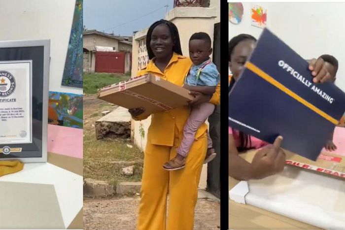 Youngest artist Ace-Liam's mum shows how she received son’s genuine GWR certificate