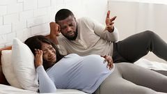 A pregnant wife and his partner