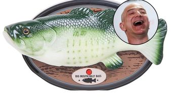 jeff bezos big mouth billy bass bigger canvas
