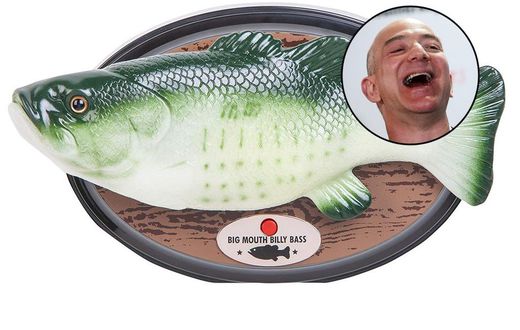 jeff bezos big mouth billy bass bigger canvas
