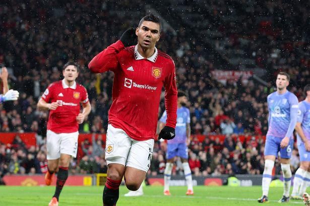 Casemiro opened the scoring for Manchester United against Bournemouth