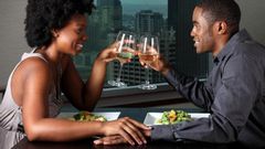 Black couple on a date.