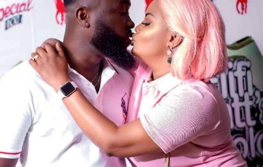 Nana Ama Mcbrown passionately kisses her husband