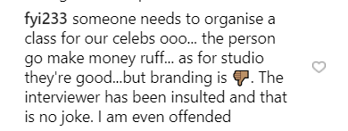 Instagram comment