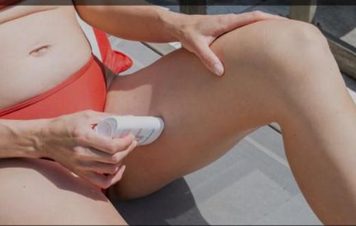 Deodorant on thigh
