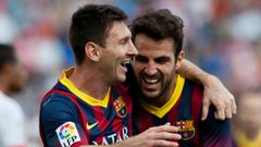 Fabregas and Messi played together at Barcelona