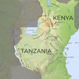 Kenya and Tanzania on the map